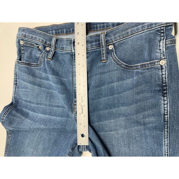 J. Crew High Waisted Vintage Straight Jeans Cropped Denim Blue Women's Size 32 - Picture 7 of 9